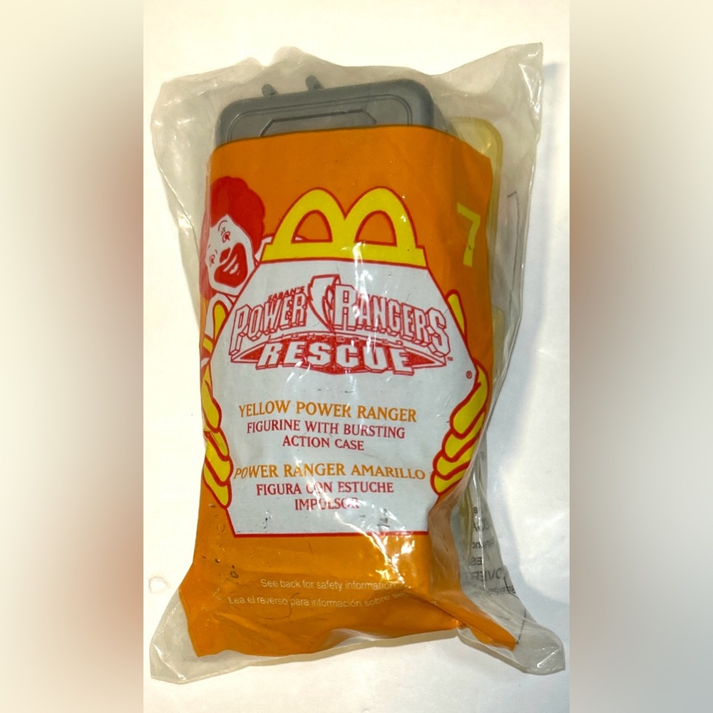 2000 Power Rangers Rescue #7 Yellow McDonald's Happy Meal Toy Ranger MMPR